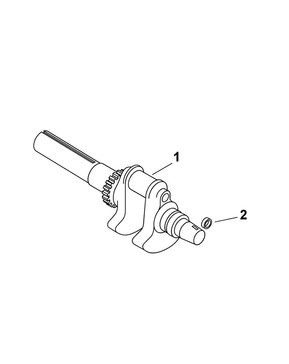 Kohler - Crankshaft Diagram and Parts List for 467 4X4-1B017G-Before-37ACD710 Cub Cadet Lawn Tractor Accessories